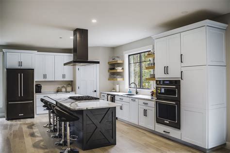 black stainless steel with white cabinets|black kitchen with white cabinets.